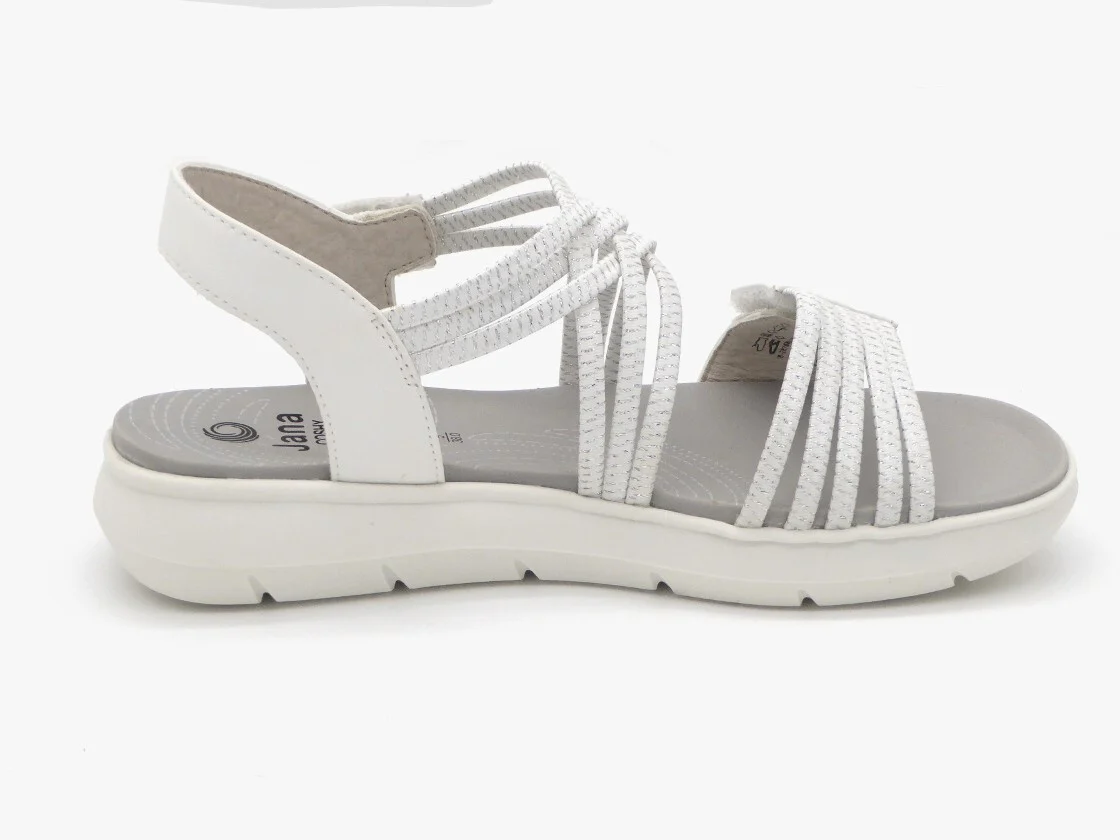 153-01-004 Dames Sandalen Mode Jana 28766-191 Wit Wijdte H (2911) - Afbeelding 3