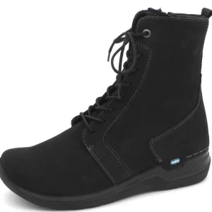 172-99-069 Dames Hoge Schoenen Boot Plat Wolky Viper HV 0663210-000 Zwart Combi (3393)