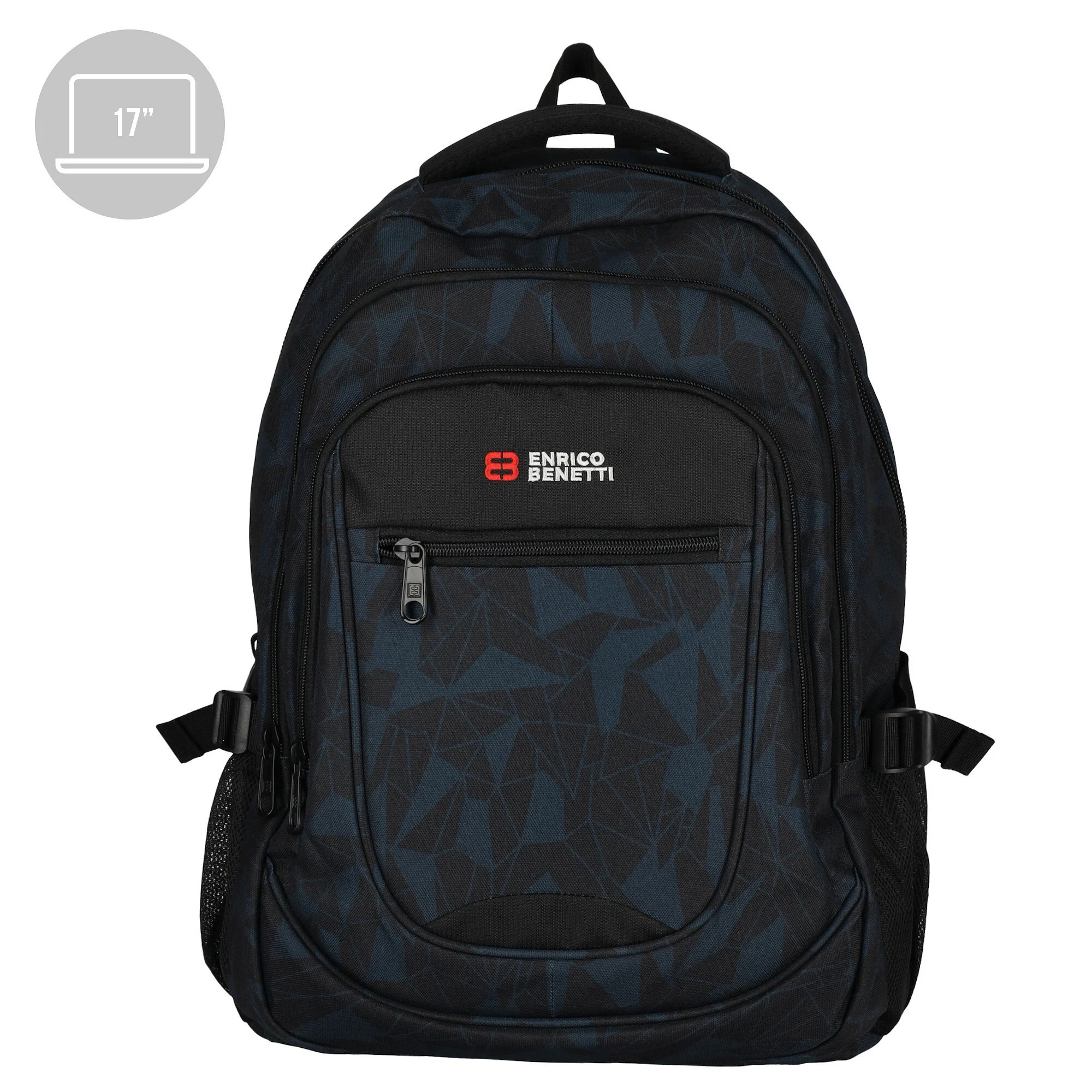 98-62038-622 Lederwaren Rugtas Middel 17 Enrico Benetti 62038-622 Zwart Combi (1059)