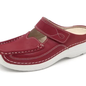 181-35-002 Dames Pantoffel-Muilen Leer Wolky Roll Slipper 0622736-570 Middenrood  (3605)