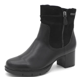171-99-013 Dames Hoge Schoenen Boot Hak Jana 25362-001 Zwart Wijdte H (2750)