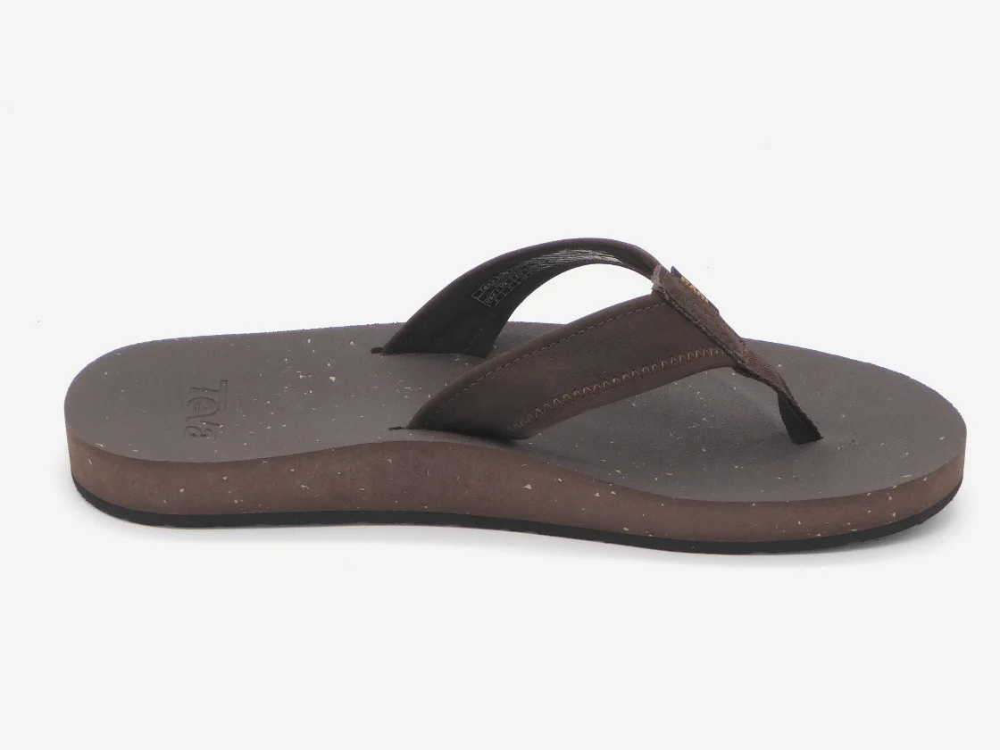 265-29-002 Heren Open Slippers Wandelslipper Teva ReFlip 1151012 COBR Donkerbruin (2666) - Afbeelding 3