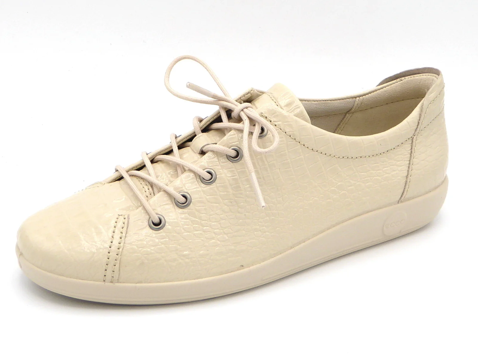 132-11-004 Dames Veterschoenen Sportief Ecco Soft 2.0 / 206503-01378 Lichtbeige (94) - Afbeelding 2