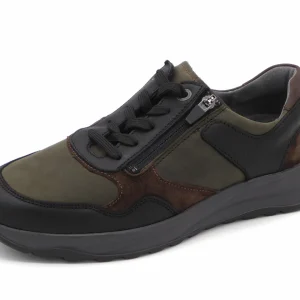 231-91-001 Heren Veterschoenen Comfort Waldlaufer 662001-411-673 Zwart Combi Wijdte K (3308)