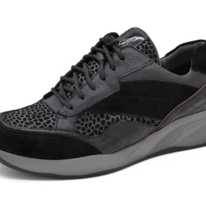 131-99-020 Dames Veterschoenen  Comfort Durea 6308-605-1738 Zwart Wijdte H (3310)