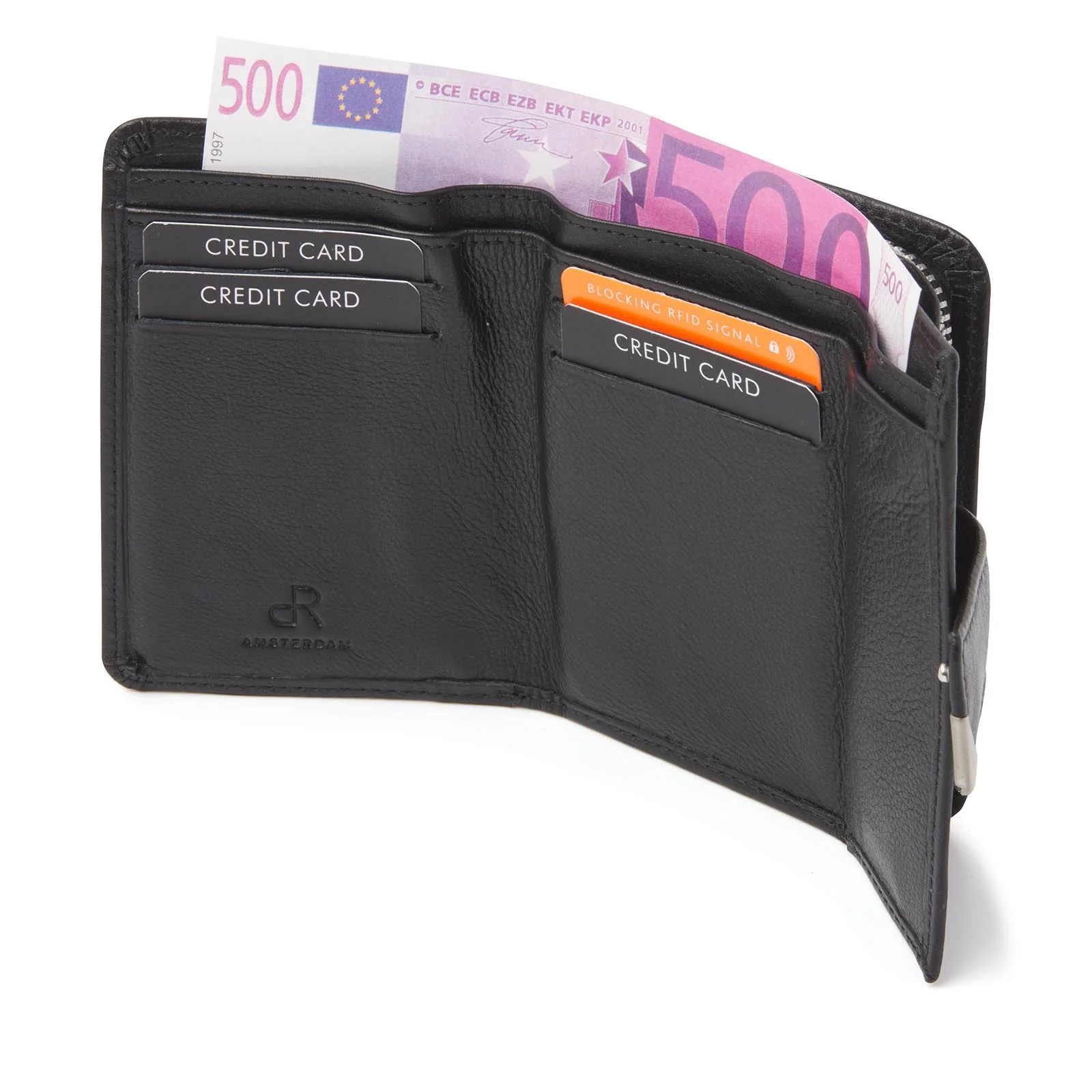 92-15210-9 Heren Heren Portemonnee Klassiek HJ de Rooy Toronto 15210 Zwart (3066) - Afbeelding 3