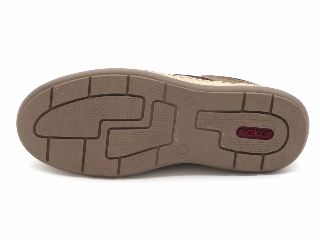 242-19-003 Heren Instappers Sportief Rieker 17368-25 Donkerbeige Wijdte H (2594) - Afbeelding 5