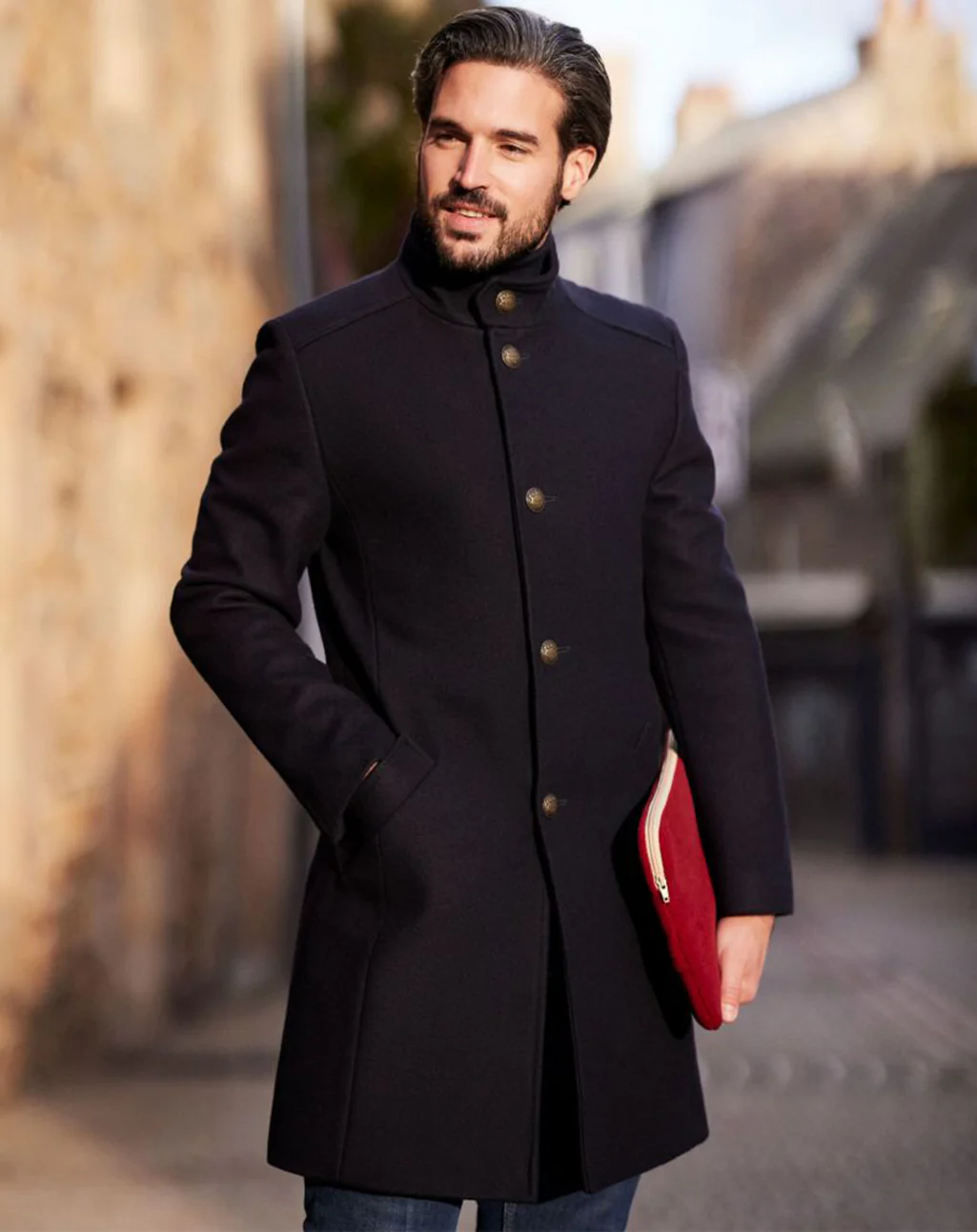 3/4 lange wollen herenmantel | Milan - Afbeelding 4