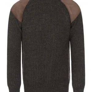 Klassieke trui met suède patches | Swaledale