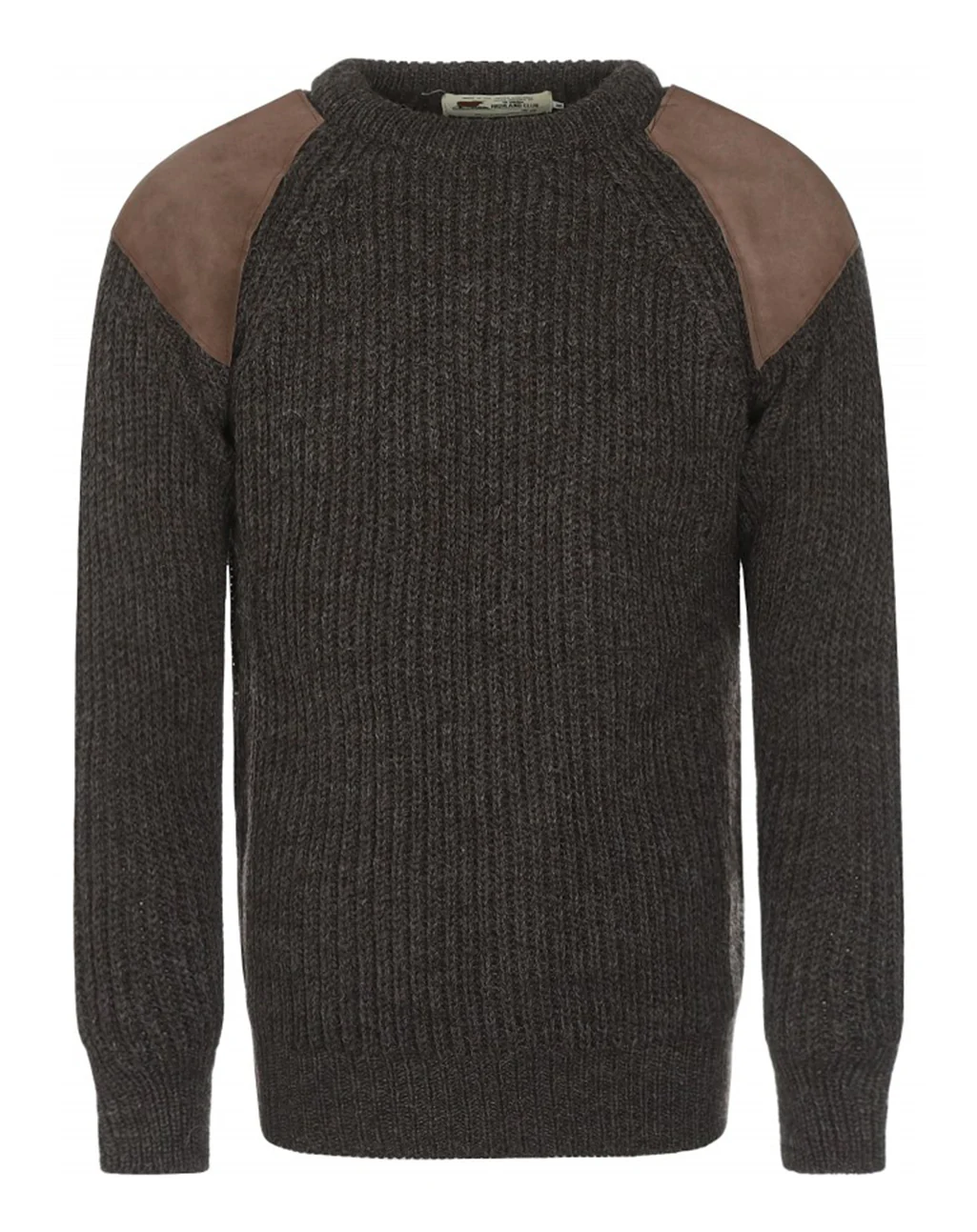 Klassieke trui met suède patches | Swaledale