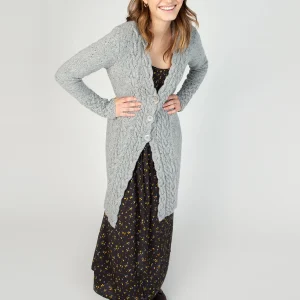 Lang Iers vest met V-Hals | Horseshoe Cable Coat