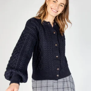Cropped Aran Cardigan | Clover