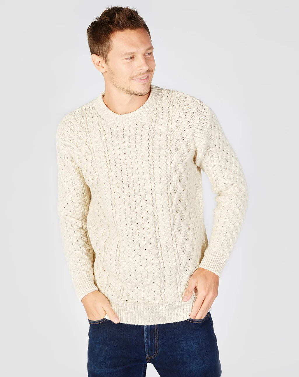 Klassieke Ierse kabeltrui | Blasket - Afbeelding 2