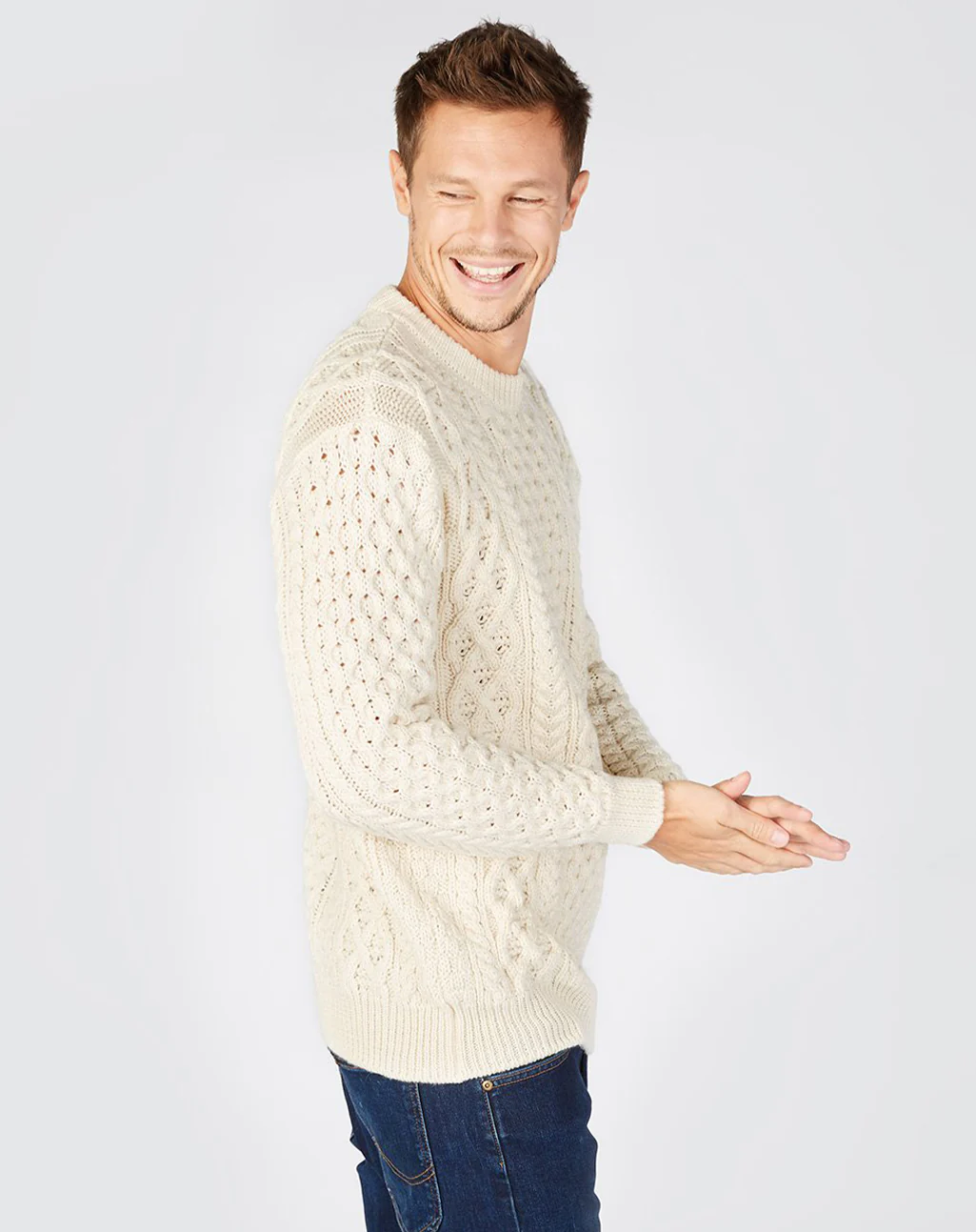 Klassieke Ierse kabeltrui | Blasket - Afbeelding 4