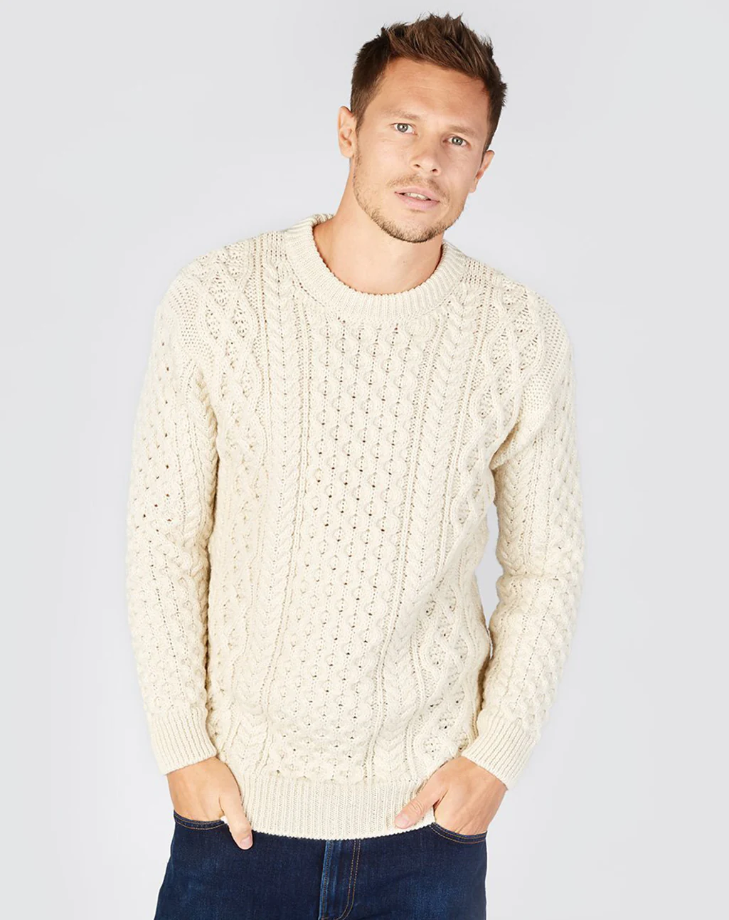 Klassieke Ierse kabeltrui | Blasket - Afbeelding 3