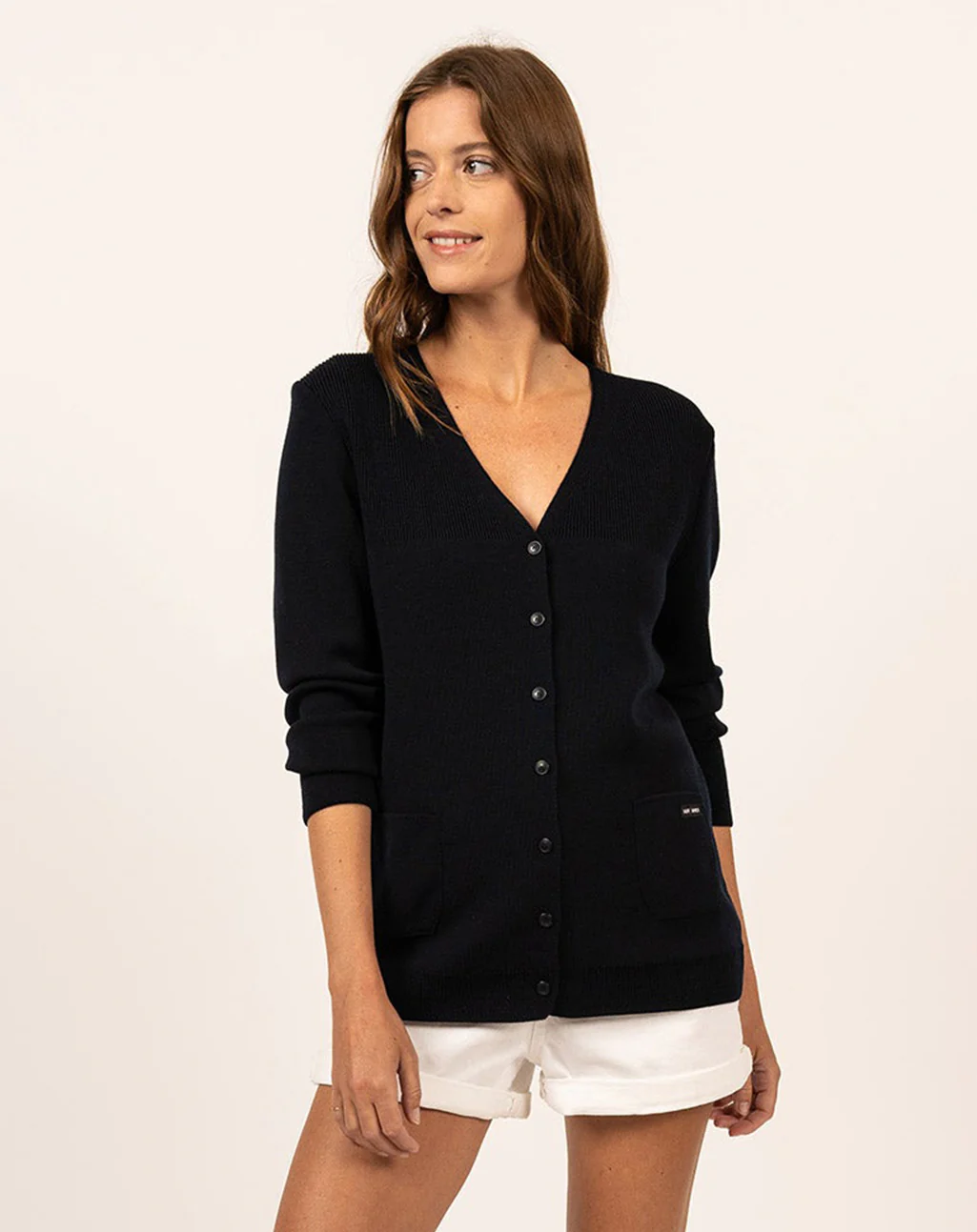 Wollen V-hals vest | La Flotte - Afbeelding 4