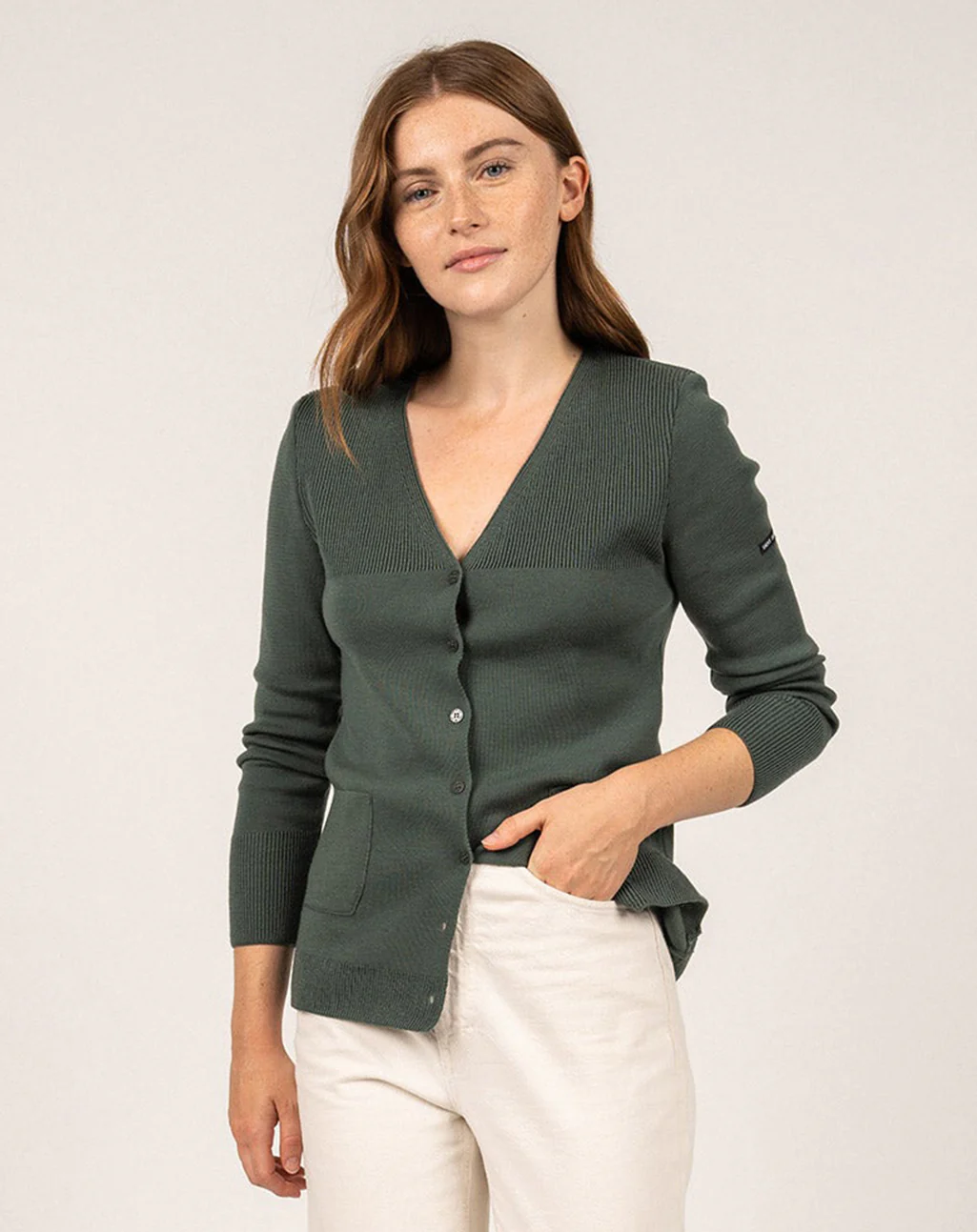 Wollen V-hals vest | La Flotte - Afbeelding 4