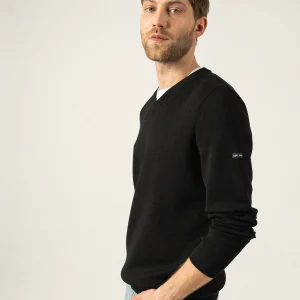 Fijngebreide merinowollen V-halstrui | Cuirassé