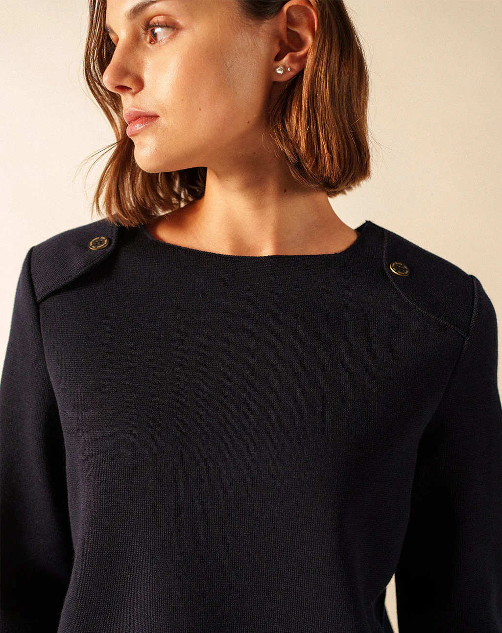 Wollen trui met knopen | Modane - Afbeelding 5