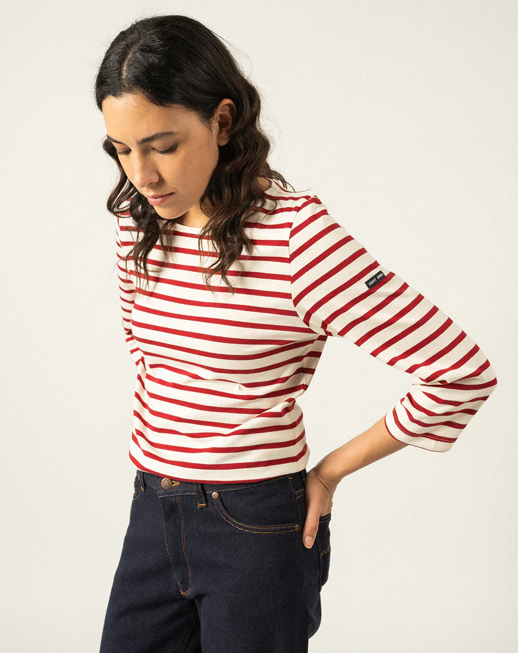 Traditioneel Bretons gestreept shirt ¾ mouw | LICHT KATOEN | Galathée II