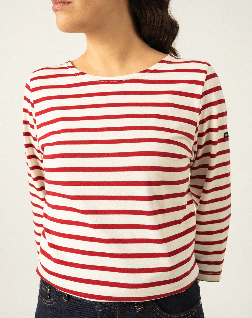 Traditioneel Bretons gestreept shirt ¾ mouw | LICHT KATOEN | Galathée II - Afbeelding 4