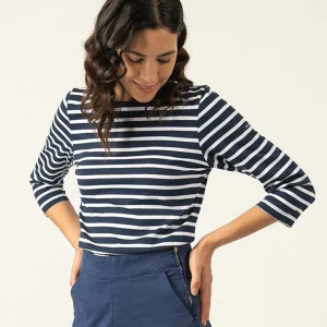 Traditioneel Bretons gestreept shirt ¾ mouw | LICHT KATOEN | Galathée II