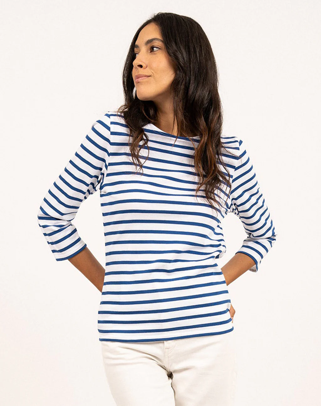 Traditioneel Bretons gestreept shirt ¾ mouw | LICHT KATOEN | Galathée II