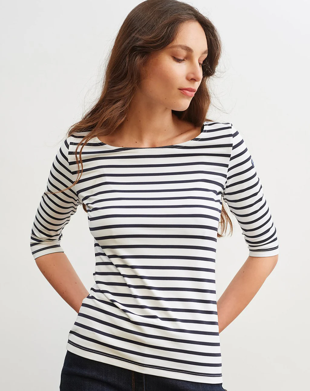 Klassiek Bretons gestreepte anti-UV shirt | Garde-Côte III R - Afbeelding 2