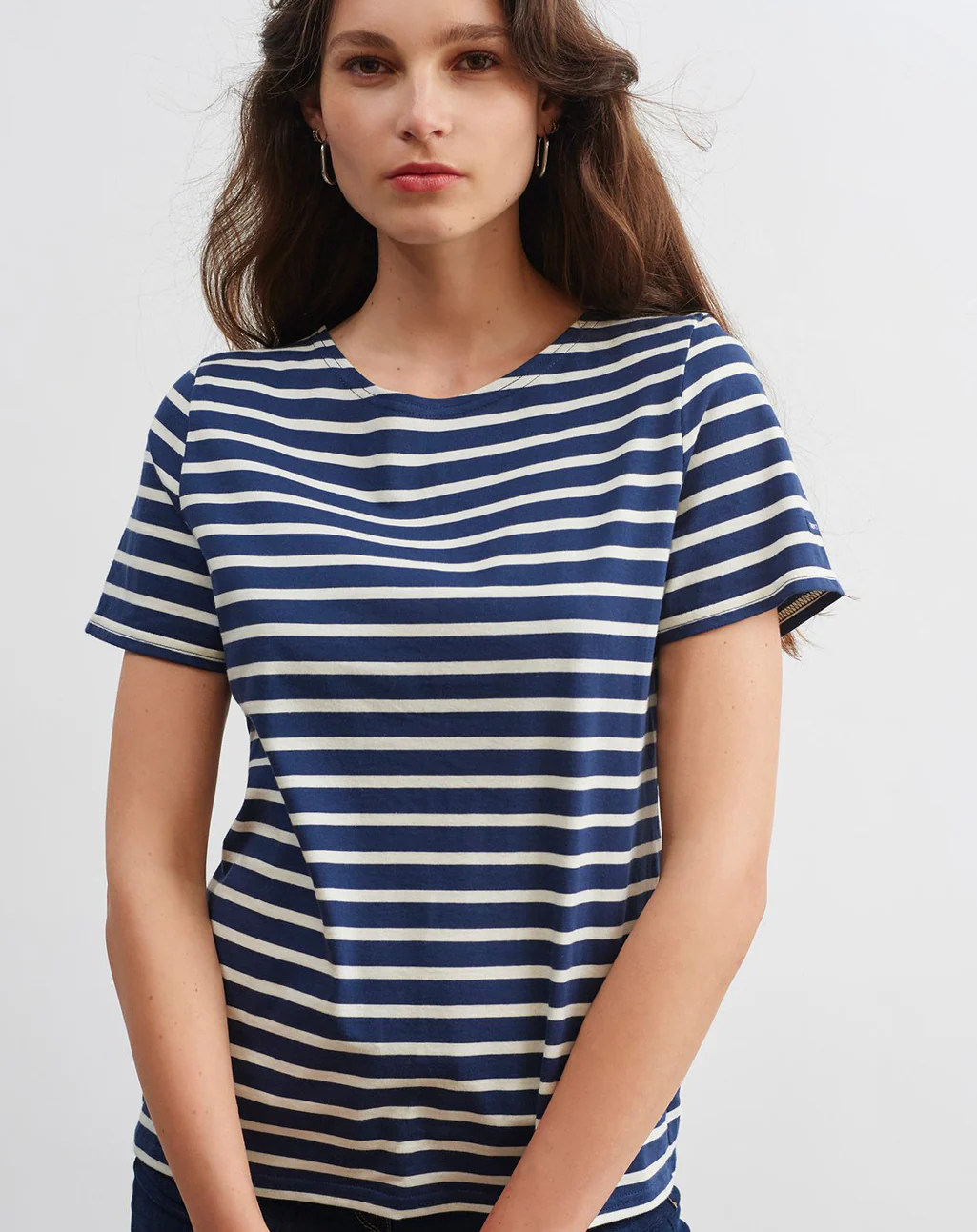 Bretonse marinière met korte mouwen | LICHT KATOEN | Etrille II - Afbeelding 3