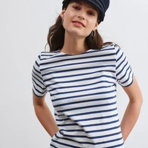 Bretonse marinière met korte mouwen | LICHT KATOEN | Etrille II