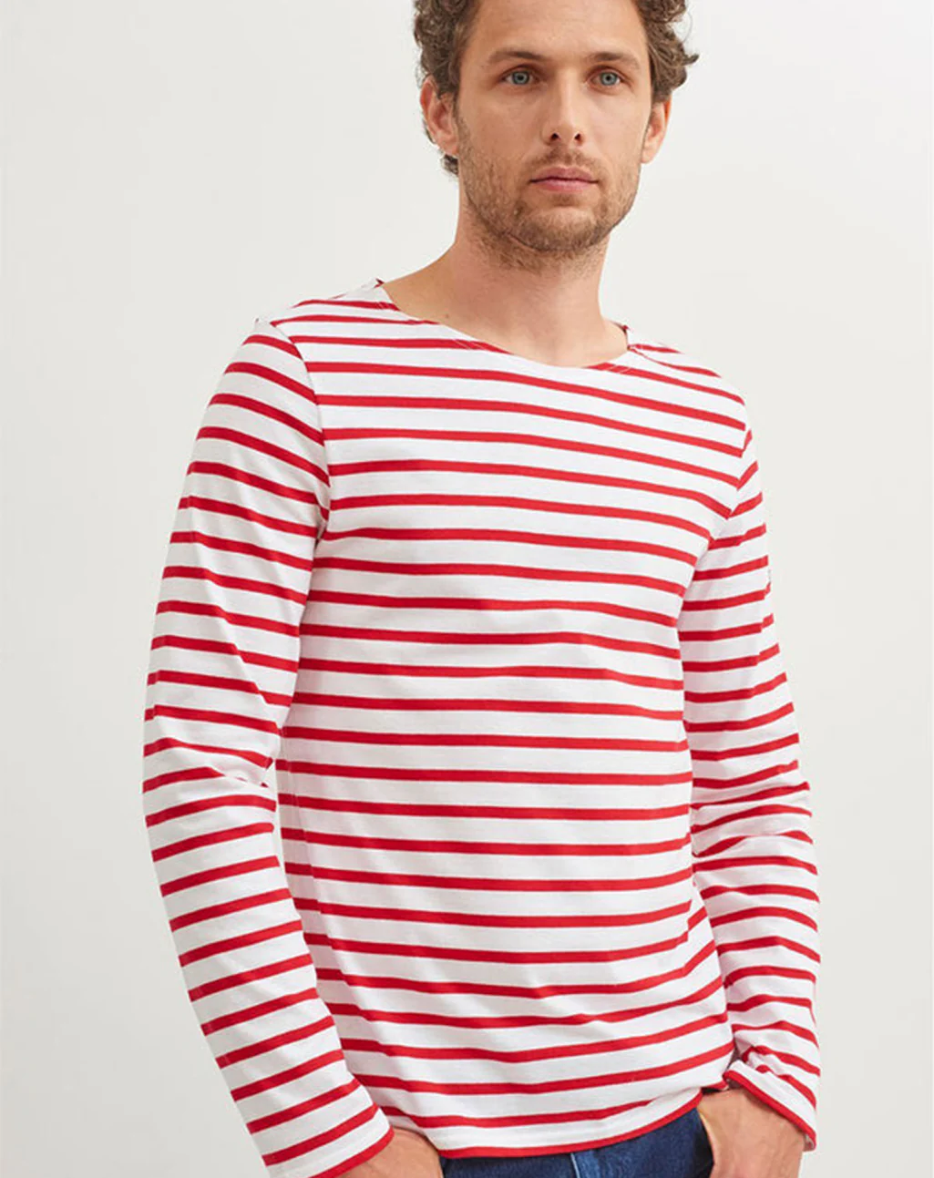 Traditioneel Bretons gestreept shirt | LICHT KATOEN | Minquiers Moderne - Afbeelding 4