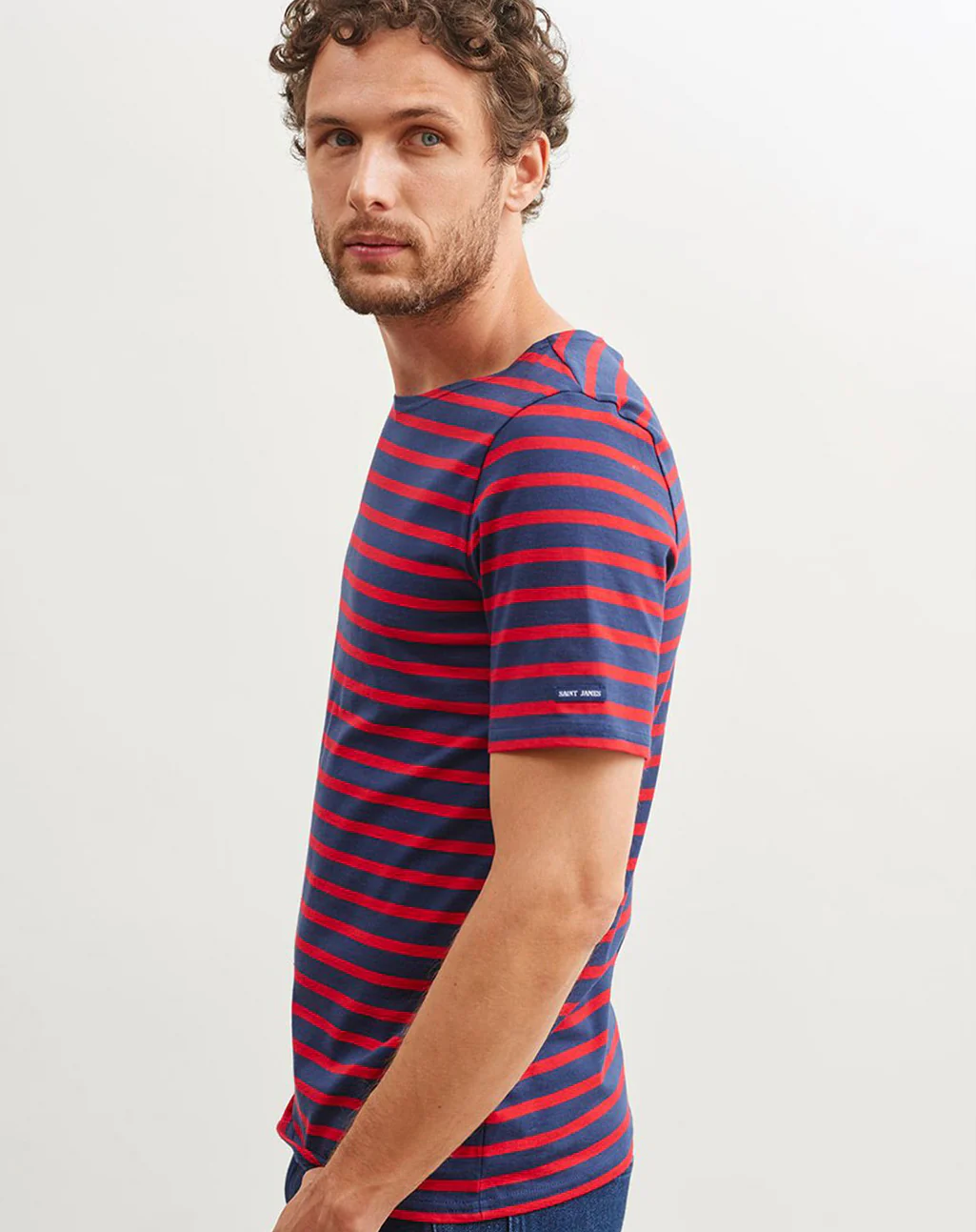 Bretons gestreept T-shirt | LICHT KATOEN | Levant Moderne - Afbeelding 3