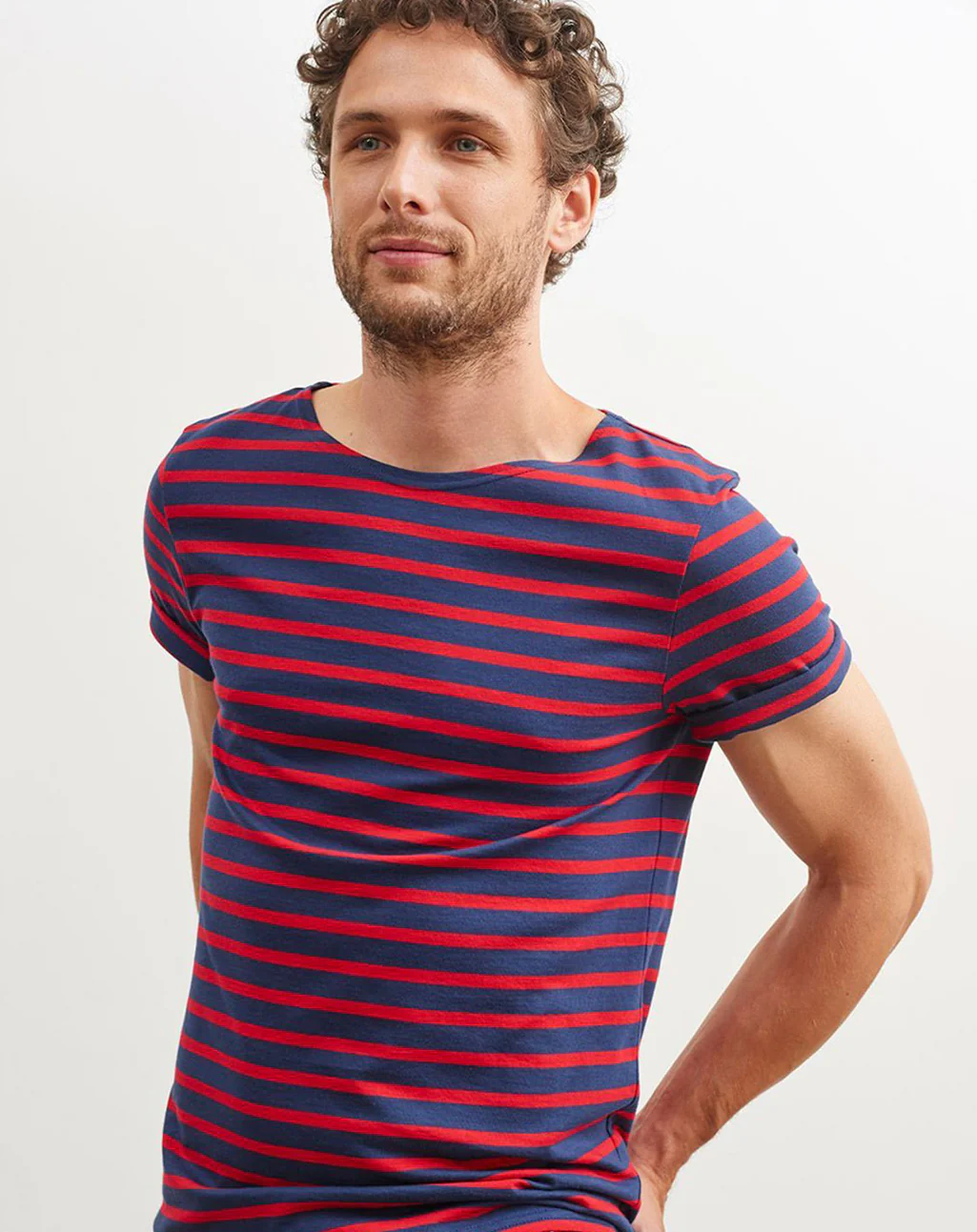 Bretons gestreept T-shirt | LICHT KATOEN | Levant Moderne - Afbeelding 5