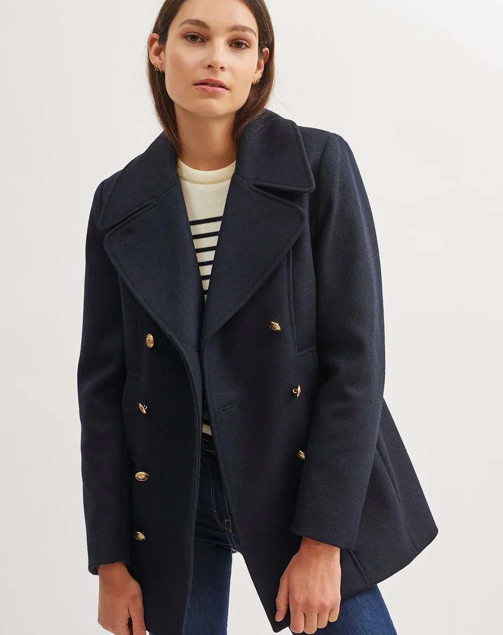 Klassieke wollen caban | Voilure - Afbeelding 6