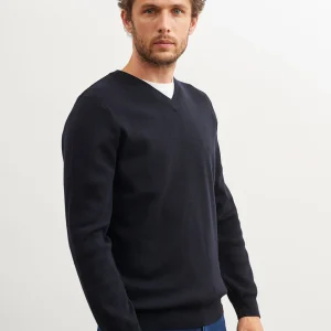 Fijngebreide merinowollen V-halstrui | Cuirassé