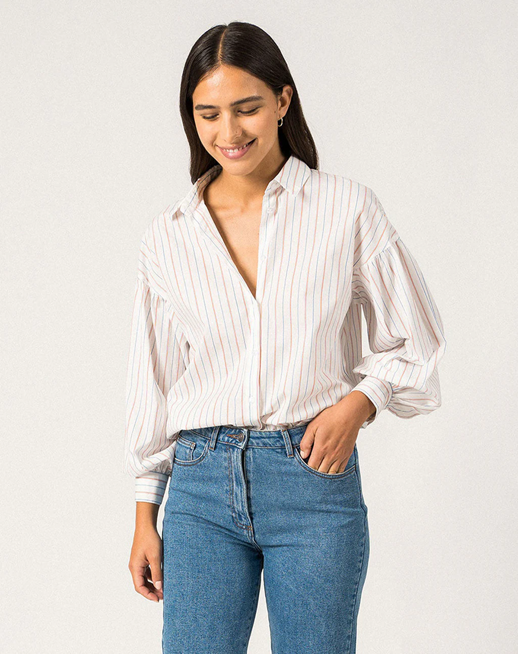 Blouse met pofmouwen | Adèle - Afbeelding 2