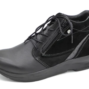 172-99-024 Dames Hoge Schoenen Boot Plat Wolky Glacier 0589190-001 Zwart (2044)