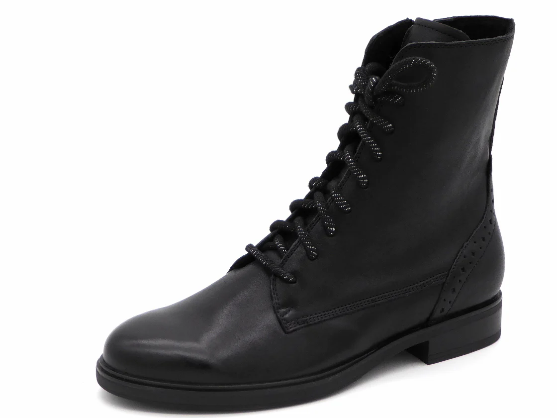 172-99-057 Dames Hoge Schoenen Boot Plat Durea 9826-835-1898 Zwart Wijdte H (3312) - Afbeelding 2