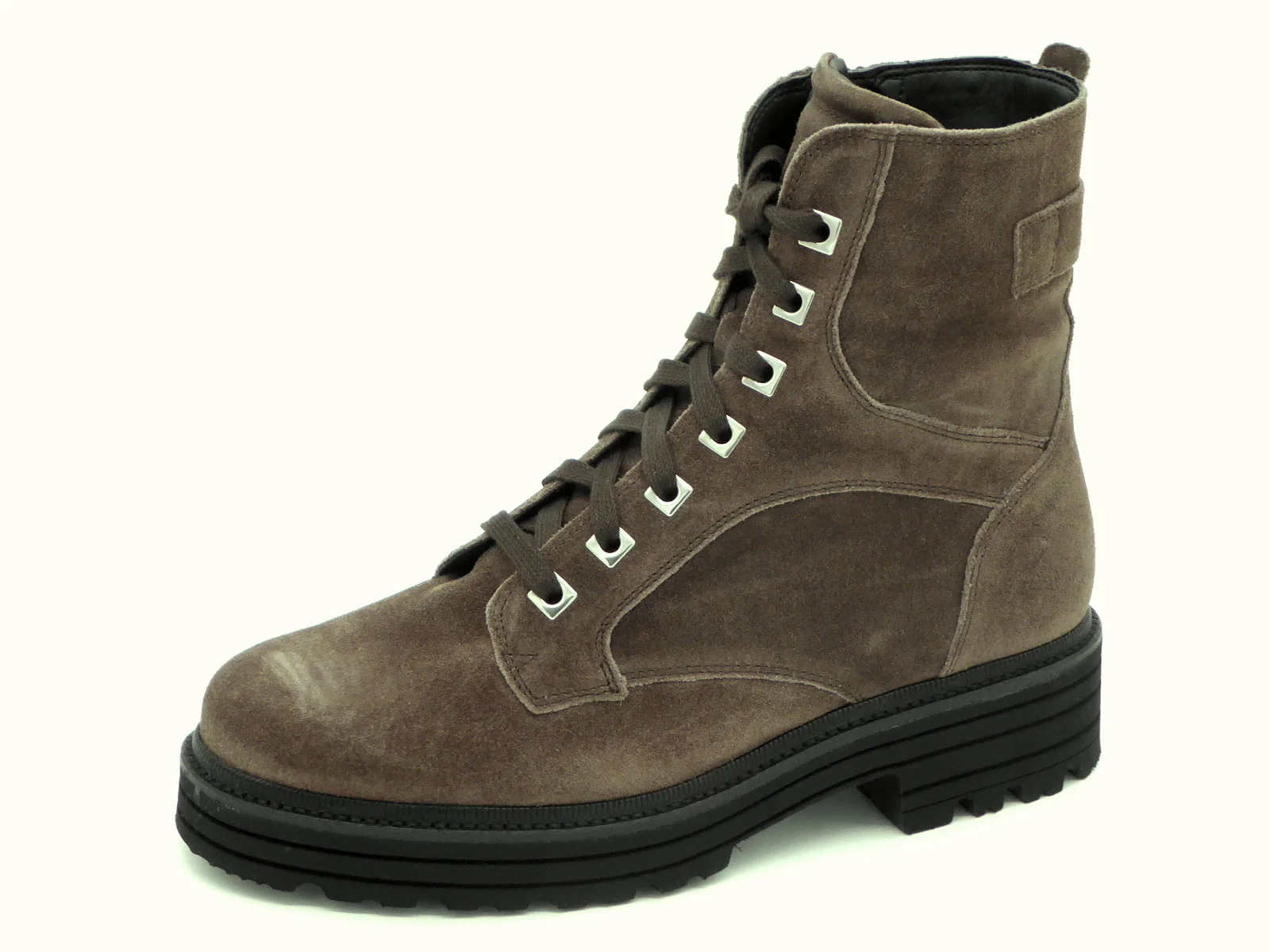 172-29-004 Dames Hoge Schoenen Boot Plat Durea 9758-755-0683 Donkerbruin Wijdte H (2079)