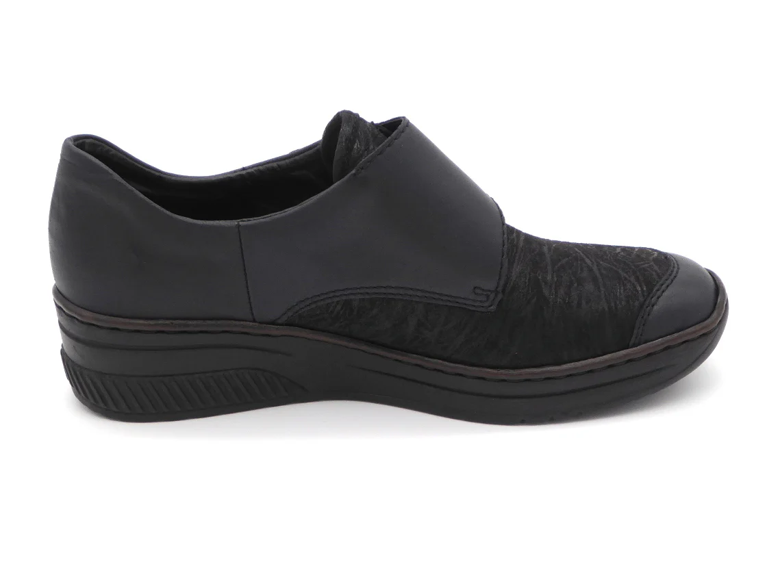 123-79-004 Dames Klittenband Schoenen Mode Rieker 487CO-15 Donkerblauw (3314) - Afbeelding 3