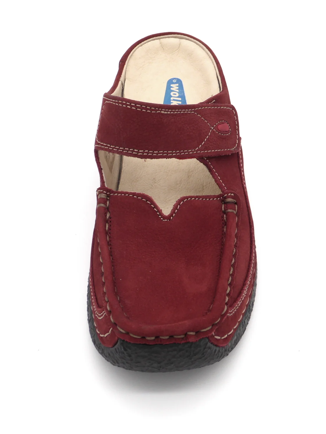 181-35-001 Dames Pantoffel-Muilen Leer Wolky Roll Slipper 0622713-553 Middenrood (3394) - Afbeelding 4
