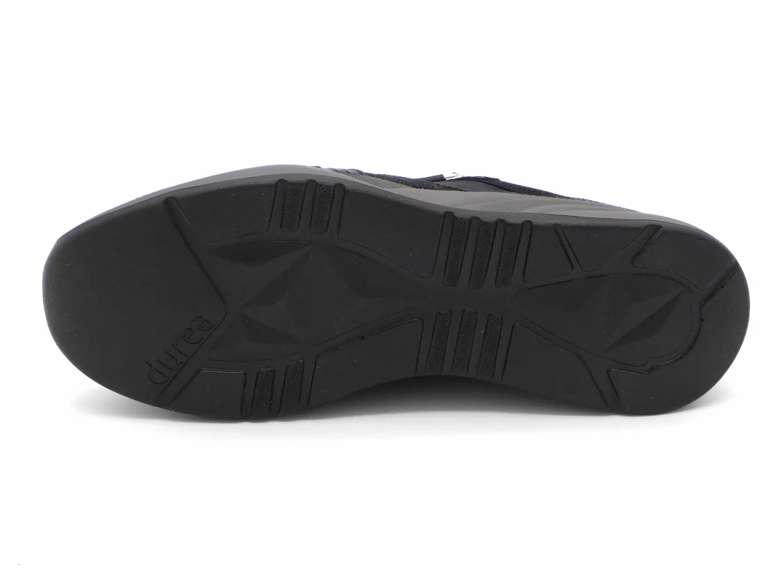 131-91-003 Dames Veterschoenen Comfort Durea 6295-605-1227 Zwart Combi Wijdte H (3309) - Afbeelding 5