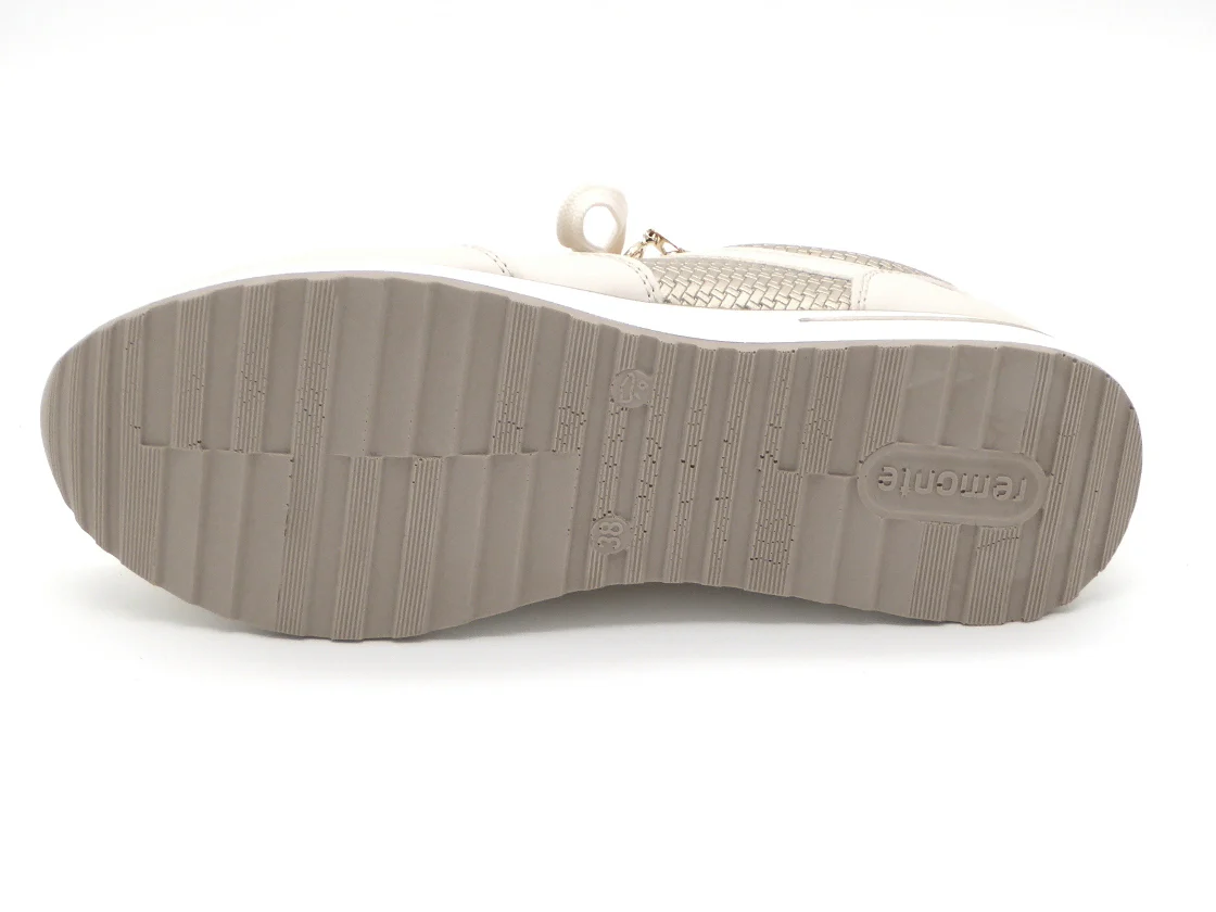 133-11-019 Dames Veterschoenen Sneaker Remonte D1G08/60 Lichtbeige (3534) - Afbeelding 5