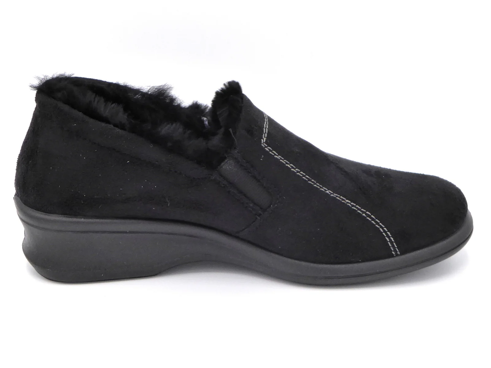 193-99-001 Dames Pantoffel-Gesloten Gevoerd Rohde 2516-90 Zwart (1701) - Afbeelding 3