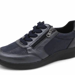 131-79-010 Dames Veterschoenen Comfort Sens 1421-11611W8 Kira 01 Donkerblauw Wijdte K (3411)