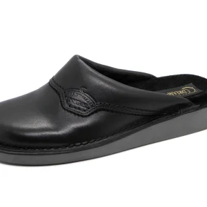 281-99-011 Heren Pantoffel-Muilen Leer Dream-Walkers 230035 Zwart  (975)