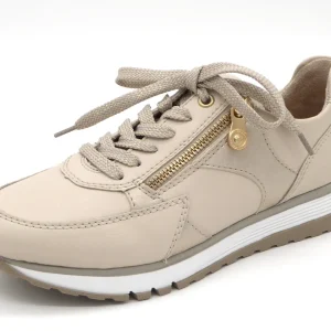 133-11-018 Dames Veterschoenen  Sneaker Rieker 49010-60 Lichtbeige Wijdte H (2983)