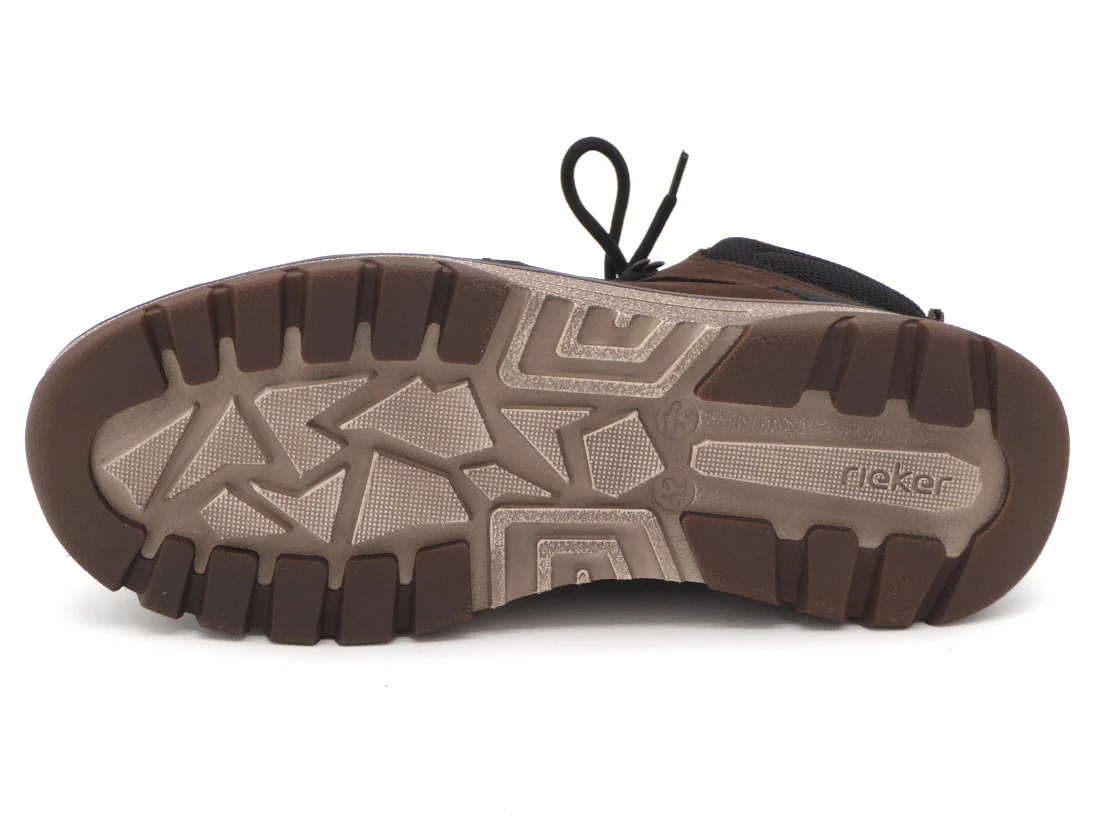 272-29-004 Heren Hoge Schoenen Sportief Rieker B9310-24 Donkerbruin Wijdte H (3323) - Afbeelding 5