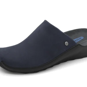 181-75-005 Dames Pantoffel-Muilen Leer Wolky Go 0257511-820 Middenblauw  (3378)