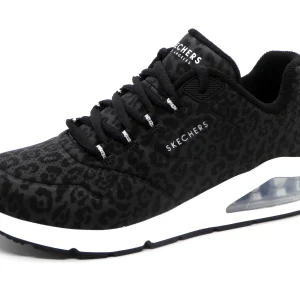 132-99-006 Dames Veterschoenen  Sportief Skechers Uno-2-In-Kat-Neato 155642 BLK Zwart  (1336)